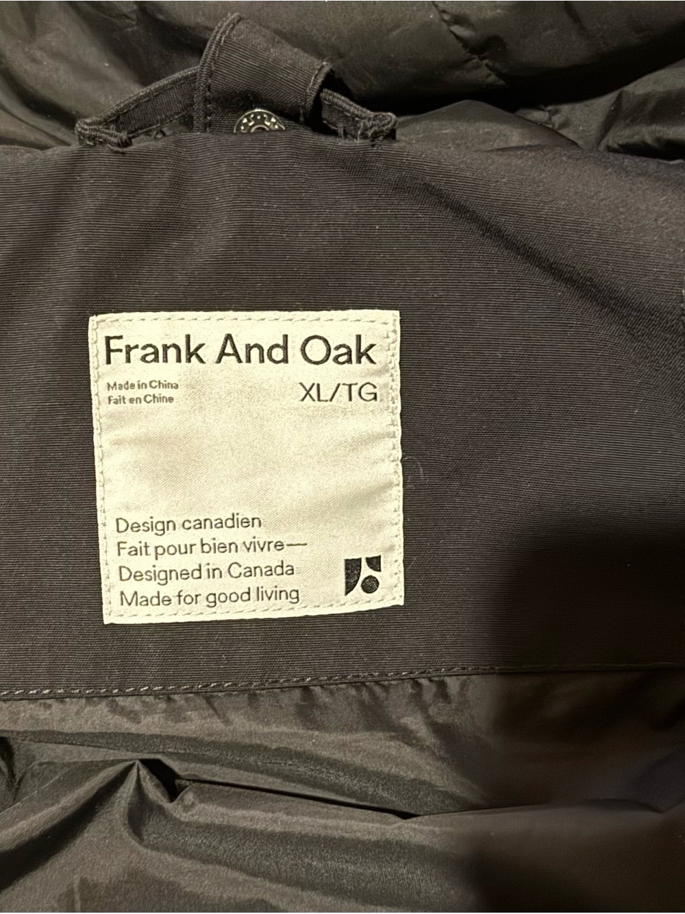 Frank & Oak Black Hooded Drawstring-Trench Coat - Picture 4 of 7